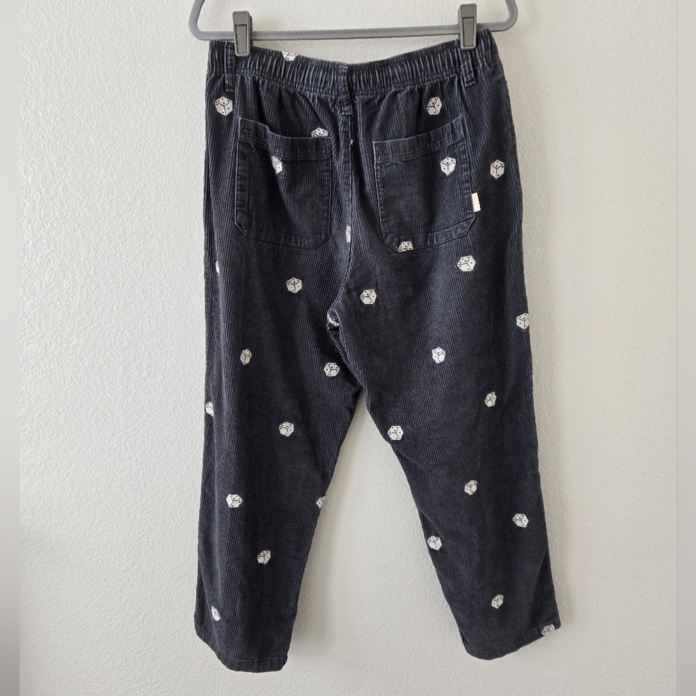 Urban Outfitters Men’s Gray Corduroy Pull-On Pants Embedded Dice size Large - Picture 7 of 16